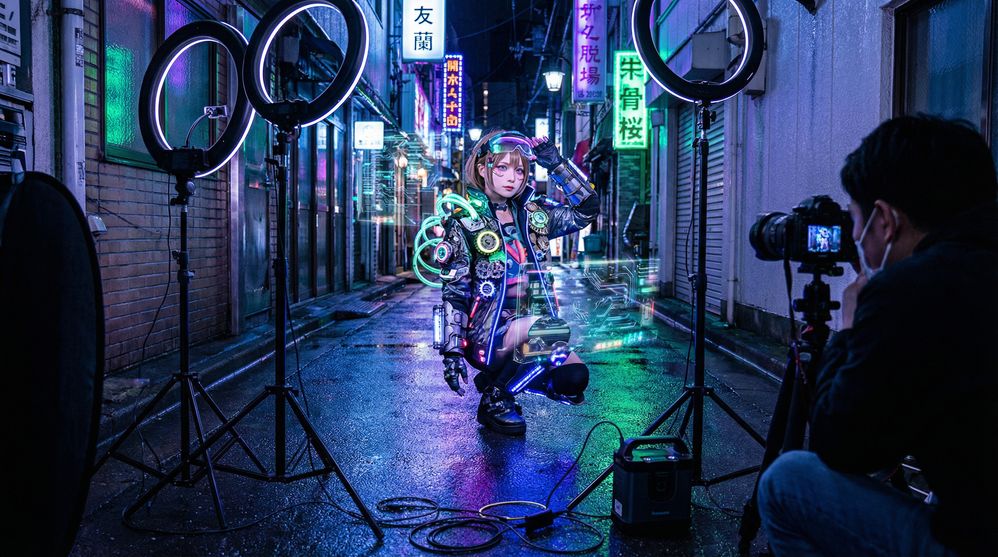 人兽赛博朋克cosplay写真视频